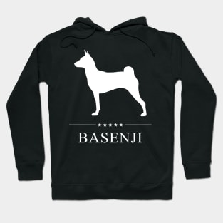 Basenji Dog White Silhouette Hoodie